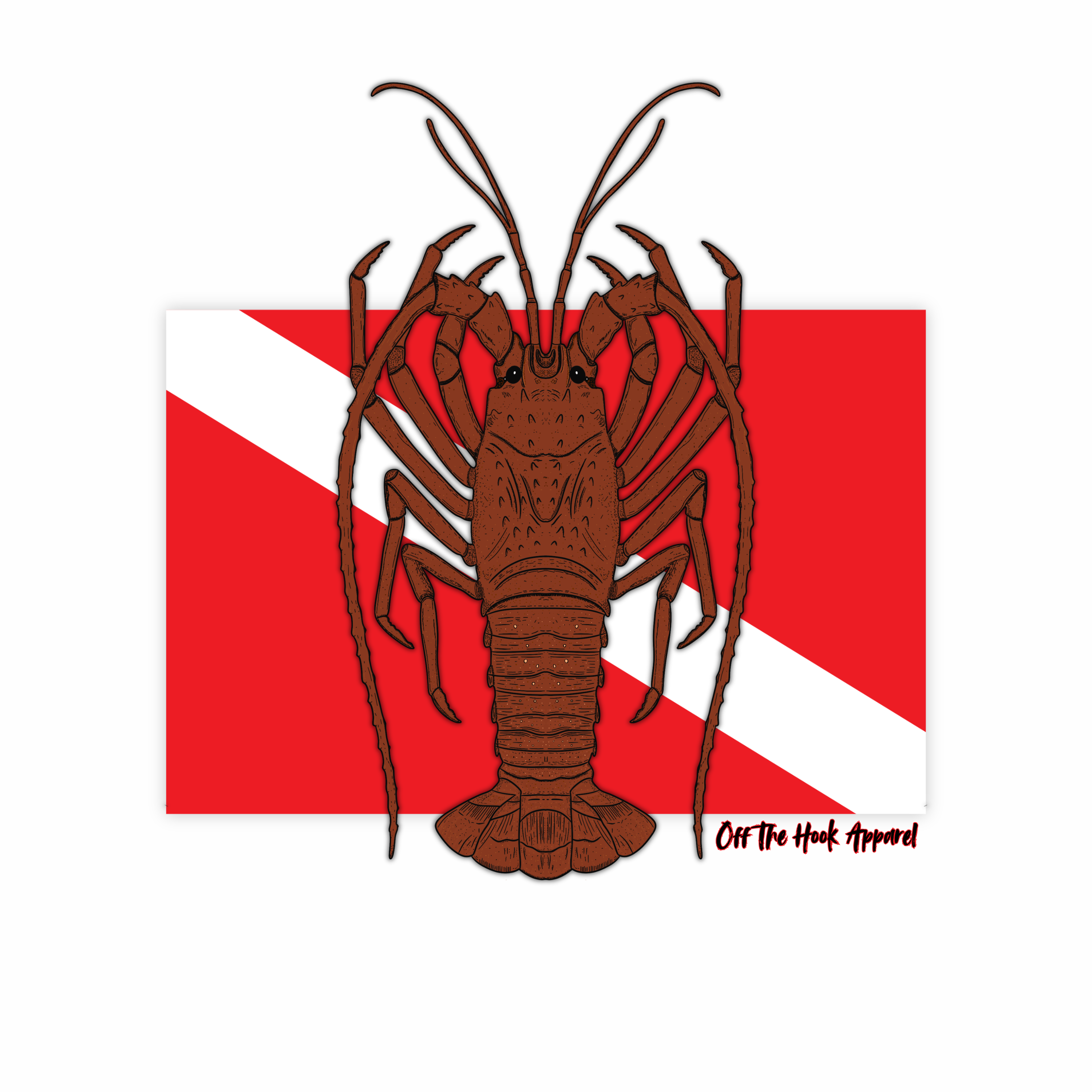 Off The Hook Lobster Dive Hooded Long Sleeve