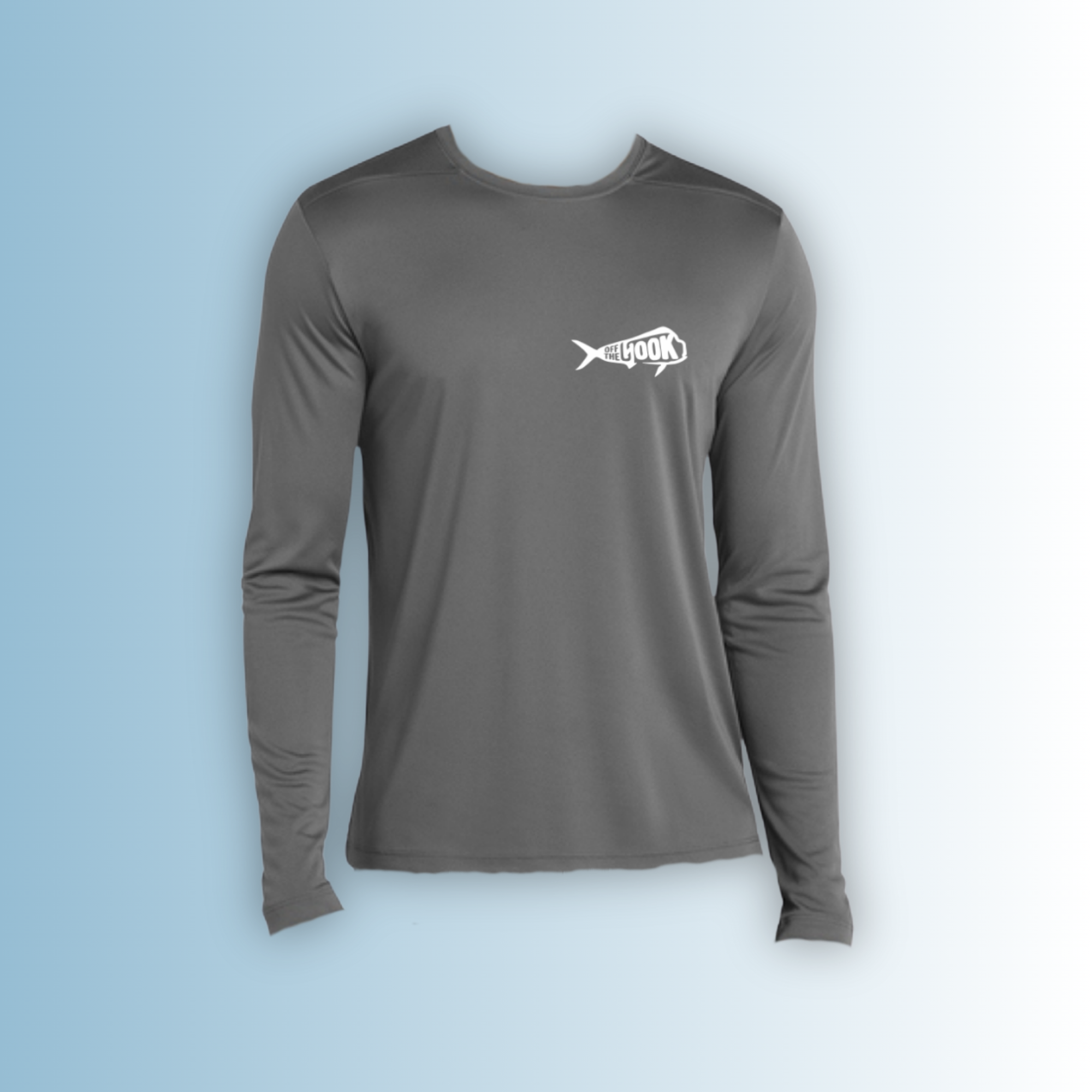 Off The Hook Eat Sleep Fish Grey UV Long Sleeve