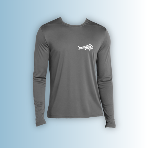 Off The Hook Eat Sleep Fish Grey UV Long Sleeve