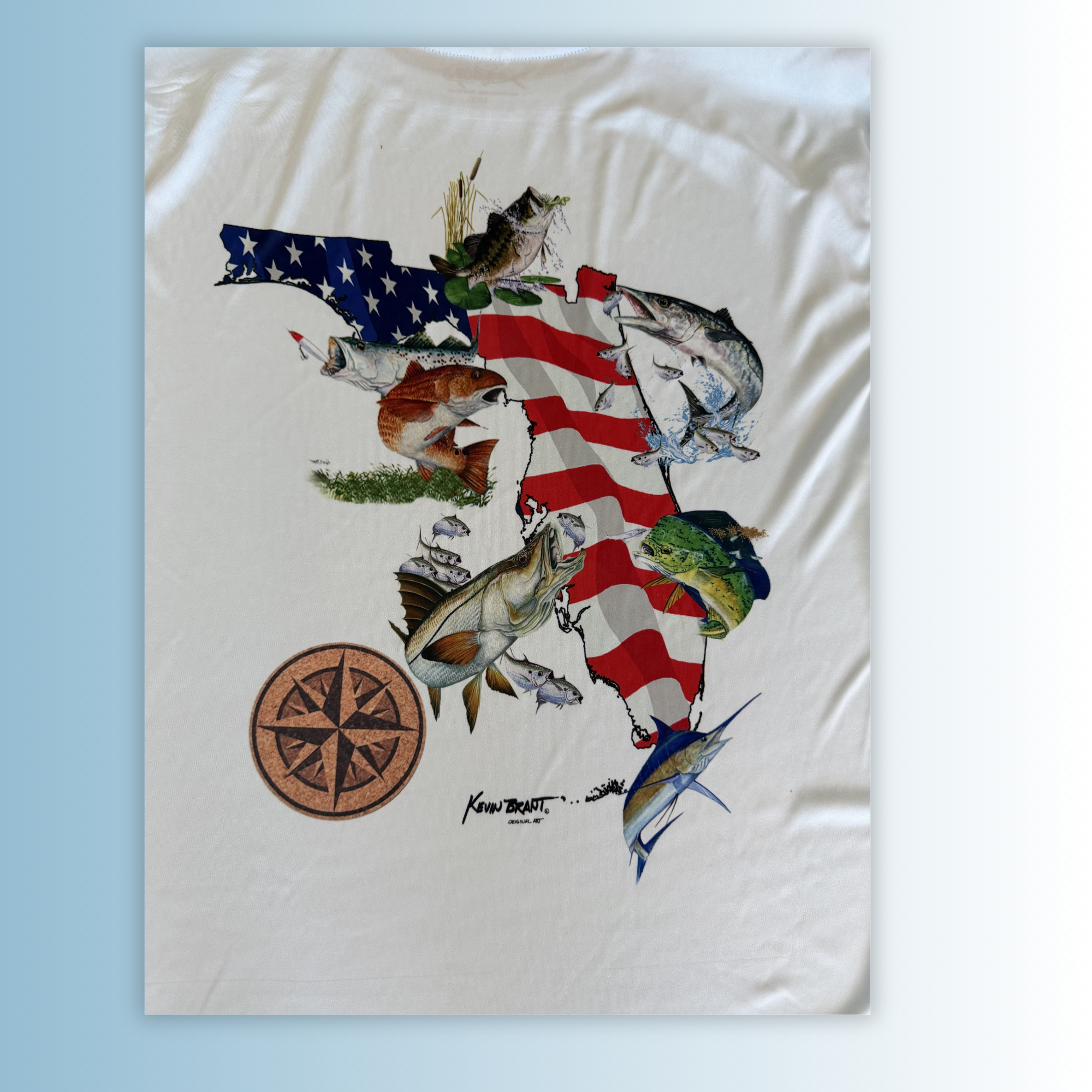 Off The Hook USA FL Fish Arctic Blue Long-Sleeve